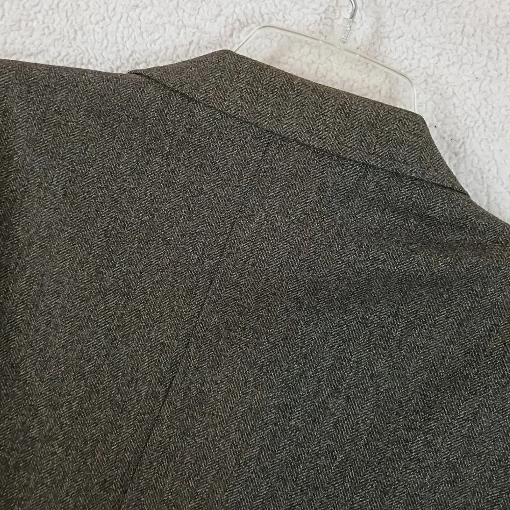 Patagonia Vintage 80s Blazer Mens 44L Gray Herringbone Tweed Sport Coat Rare